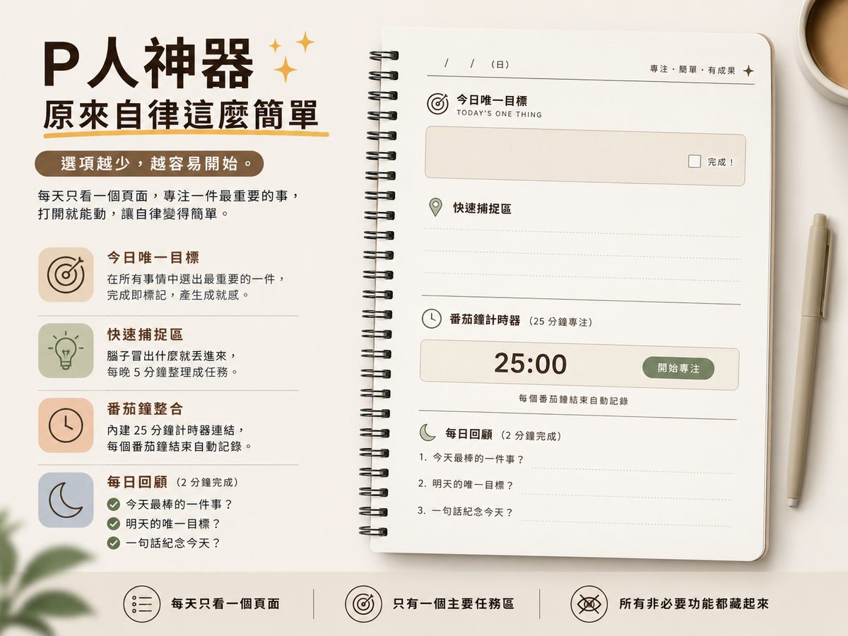 P人神器|原來自律這麼簡單
